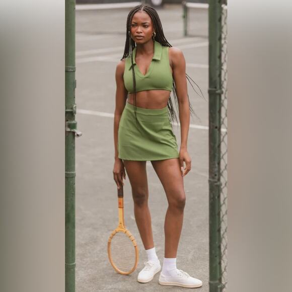 WeWoreWhat Active Women's Skort Skirt Short Court Green Small NWT - Picture 4 of 15